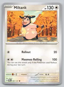 Miltank 081 Prismatic Evolutions Normal Psychic Pokemon Card NM - Image 1
