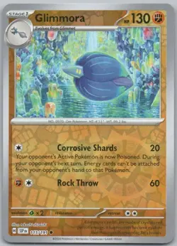 Glimmora 115 Surging Sparks Reverse Holo Fighting Pokemon Card NM - Image 1