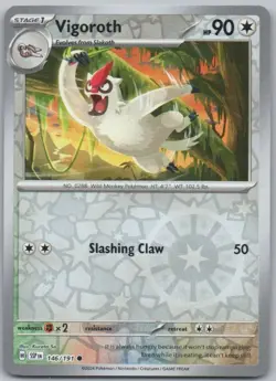Vigoroth 146 Surging Sparks Reverse Holo Colorless Pokemon Card NM - Image 1