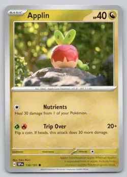 Applin 138 Surging Sparks Normal Dragon Pokemon Card NM - Image 1