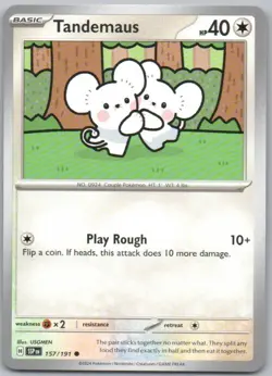 Tandemaus 157 Surging Sparks Normal Colorless Pokemon Card NM - Image 1