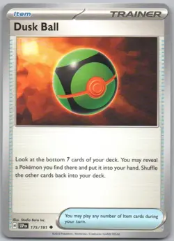 Dusk Ball 175 Surging Sparks Normal Trainer Pokemon Card NM - Image 1