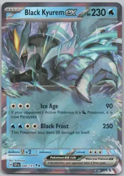 Black Kyurem EX 048 Surging Sparks Holo Water Pokemon Card NM - Image 1