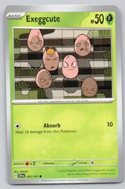 Exeggcute 002 Surging Sparks Normal Grass Pokemon Card NM - Image 1