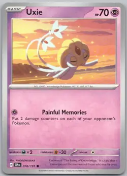 Uxie 078 Surging Sparks Normal Psychic Pokemon Card NM - Image 1