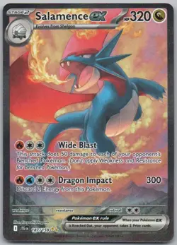 Salamence EX 187 Journey Together Holo Dragon Pokemon Card NM - Image 1