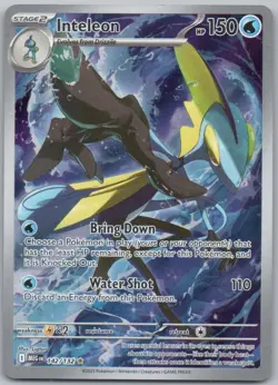 Inteleon 142 Mega Evolution Holo Water Pokemon Card NM - Image 1