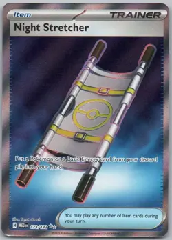 Night Stretcher 173 Mega Evolution Holo Trainer Pokemon Card NM - Image 1