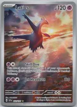 Latios 203 Surging Sparks Holo Psychic Pokemon Card NM - Image 1