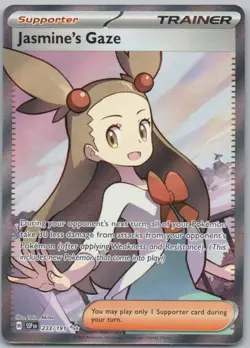 Jasmine's Gaze 233 Surging Sparks Holo Trainer Pokemon Card NM - Image 1