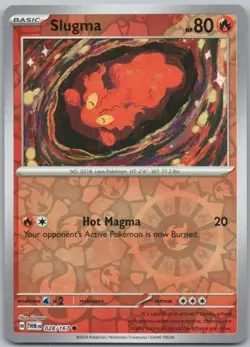 Slugma 028 Twilight Masquerade Reverse Holo Fire Pokemon Card NM - Image 1