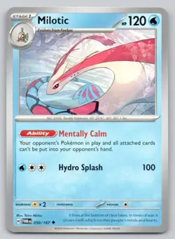Milotic 050 Twilight Masquerade Normal Water Pokemon Card NM - Image 1