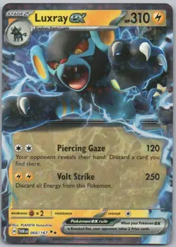 Luxray EX 068 Twilight Masquerade Holo Lightning Pokemon Card NM - Image 1