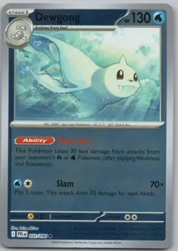 Dewgong 022 Phantasmal Flames Reverse Holo Water Pokemon Card NM - Image 1