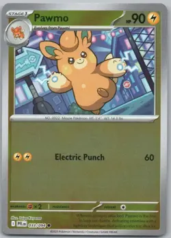 Pawmo 033 Phantasmal Flames Reverse Holo Lightning Pokemon Card NM - Image 1