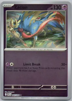 Zacian 045 Phantasmal Flames Reverse Holo Psychic Pokemon Card NM - Image 1