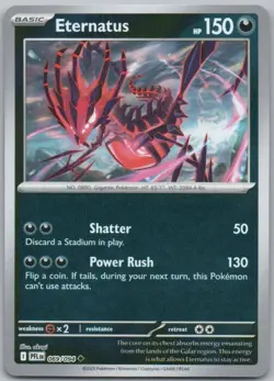 Eternatus 069 Phantasmal Flames Reverse Holo Darkness Pokemon Card NM - Image 1