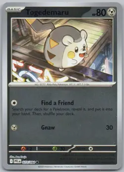 Togedemaru 073 Phantasmal Flames Reverse Holo Steel Pokemon Card NM - Image 1
