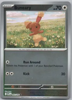 Buneary 083 Phantasmal Flames Reverse Holo Colorless Pokemon Card NM - Image 1