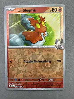 Pokemon TCG * Destined Rivals 035/182 Ethan's Slugma C * REVERSE HOLO * FRESH PK - Image 1