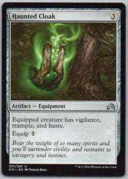 Haunted Cloak 257 Shadows over Innistrad Normal Artifact Magic Card NM - Image 1