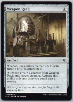 Weapon Rack 236 Throne of Eldraine Normal Artifact Magic Card NM - Image 1