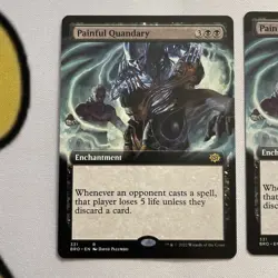 1 x Painful Quandary - Extended Art - NM - The Brothers' War - MTG - Image 1
