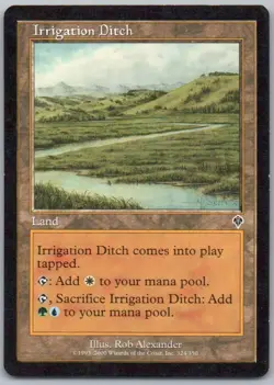 Irrigation Ditch 324 Invasion Normal Land Magic Card NM - Image 1