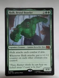MTG Hulk, Brutal Brawler Commander: Marvel Super Heroes MSC Regular NM - Image 1