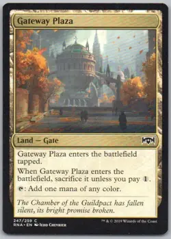 Gateway Plaza 247 Ravnica Allegiance Normal Land Magic Card NM - Image 1