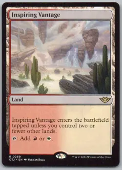 Inspiring Vantage 269 Outlaws of Thunder Junction Normal Land Magic Card NM - Image 1