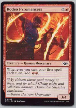 Rodeo Pyromancers 143 Outlaws of Thunder Junction Normal Creature Magic Card NM - Image 1