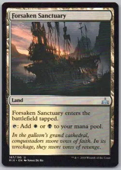 Forsaken Sanctuary 187 Rivals of Ixalan Normal Land Magic Card NM - Image 1