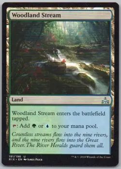 Woodland Stream 191 Rivals of Ixalan Normal Land Magic Card NM - Image 1