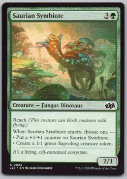 Saurian Symbiote 23 Foundations Jumpstart Creature Magic Card NM - Image 1