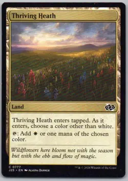 Thriving Heath 777 Foundations Jumpstart Land Magic Card NM - Image 1