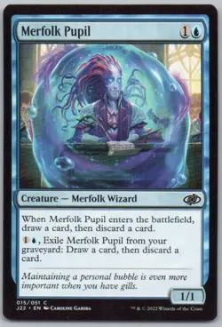 Merfolk Pupil 15 Jumpstart 2022 Creature Magic Card NM - Image 1