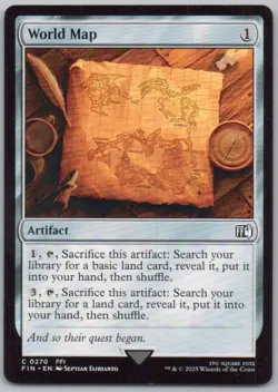 World Map 270 FINAL FANTASY Normal Artifact Magic Card NM - Image 1