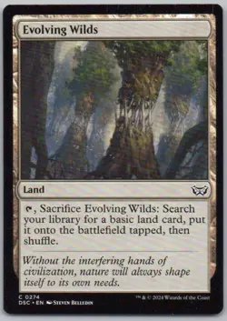 Evolving Wilds 274 Commander: Duskmourn: House of Horror Normal Land Magic Card - Image 1
