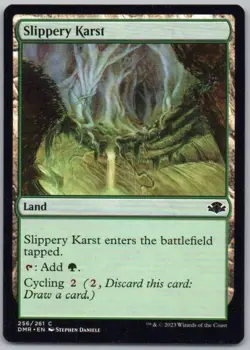 Slippery Karst 256 Dominaria Remastered Normal Land Magic Card NM - Image 1