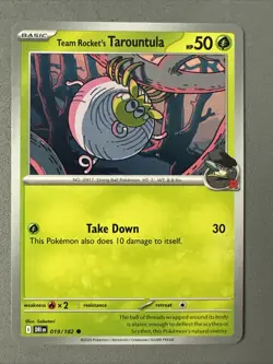 Pokemon TCG * Destined Rivals 019/182 Team Rocket's Tarountula C * UNG NM FRESH - Image 1
