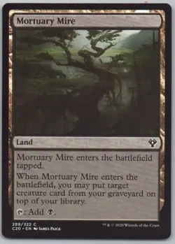 Mortuary Mire 289 Commander 2020 Normal Land Magic Card NM - Image 1