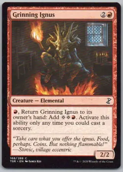 Grinning Ignus 168 Time Spiral: Remastered Normal Creature Magic Card NM - Image 1