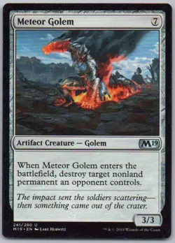 Meteor Golem 241 Core Set 2019 Normal Artifact Magic Card NM - Image 1
