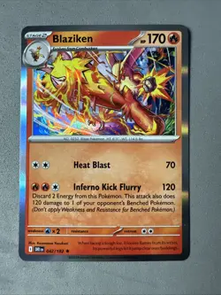 Pokemon TCG * Destined Rivals 042/182 Blaziken Rare HOLO* NM FRESH PK - Image 1