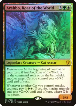 MTG FOIL Arahbo, Roar of the World - Commander 2017 #35 - Image 1