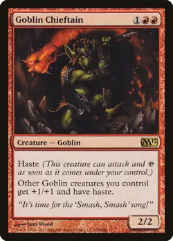 MTG Goblin Chieftain - Magic 2012 #138 - Image 1