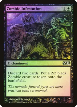 MTG FOIL Zombie Infestation - Magic 2012 #120 - Image 1