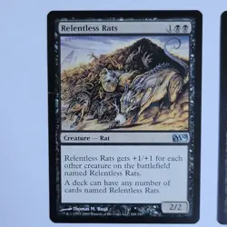 Magic: The Gathering Relentless Rats M10 108/249 Black Regular Playset x4 2009 - Image 2