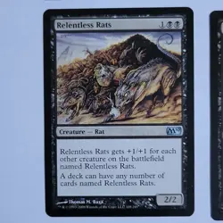 Magic: The Gathering Relentless Rats M10 108/249 Black Regular Playset x4 2009 - Image 4